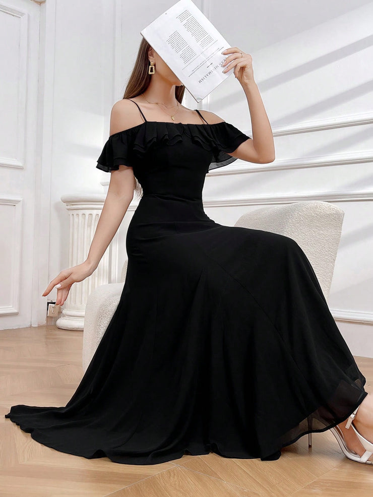 Bare Shoulder Latin Dance Dress