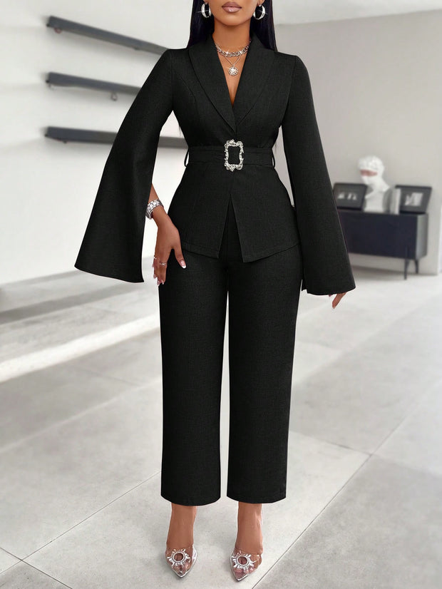 Elegant Party, Commute, Date 2-Piece Suit Set