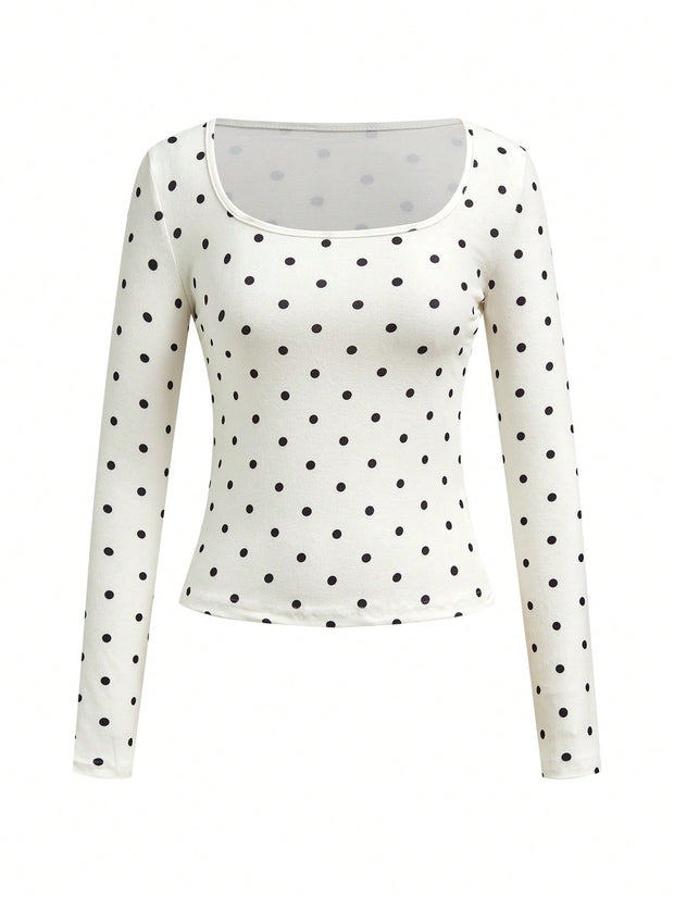 Classic White Polka Dot