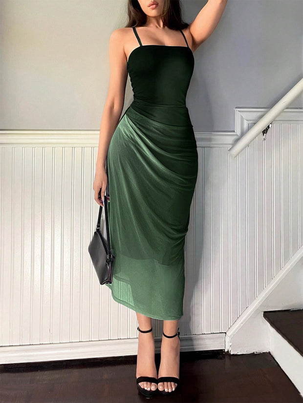 Ladies' Ombre Spaghetti Strap Summer Dress