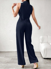 Modelyn Women's Casual/Commute Solid Color Double-Breasted Vest And Pants Suit Set