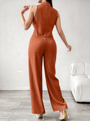 Modelyn Women's Casual/Commute Solid Color Double-Breasted Vest And Pants Suit Set