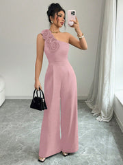 Rafferiza Women 3D Floral Strapless Jumpsuit