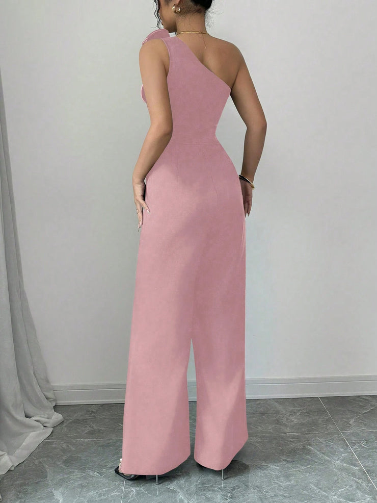 Rafferiza Women 3D Floral Strapless Jumpsuit