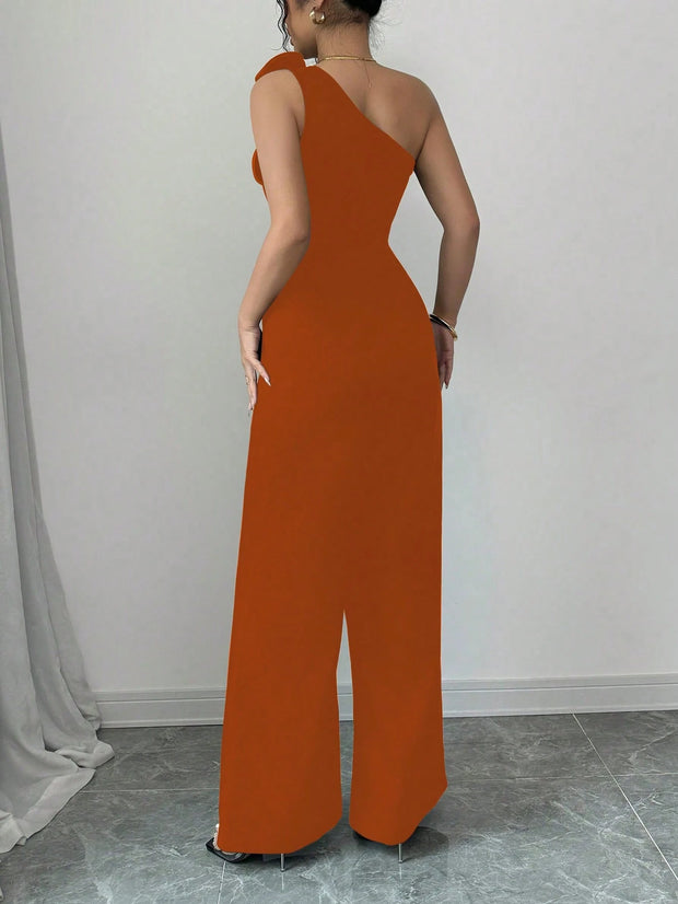 Rafferiza Women 3D Floral Strapless Jumpsuit