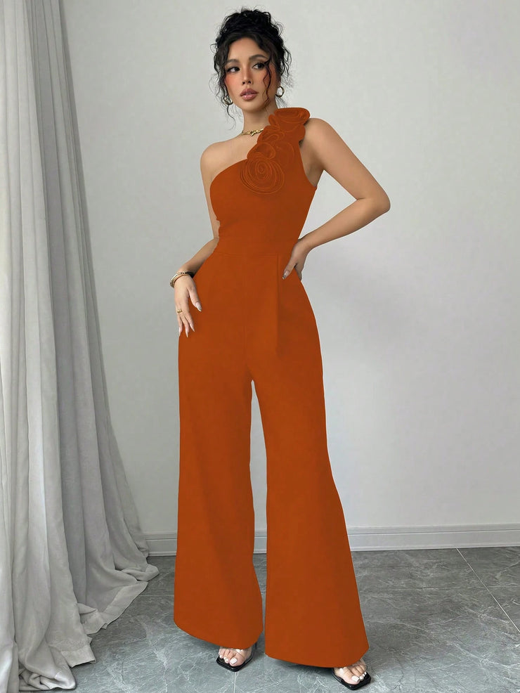 Rafferiza Women 3D Floral Strapless Jumpsuit
