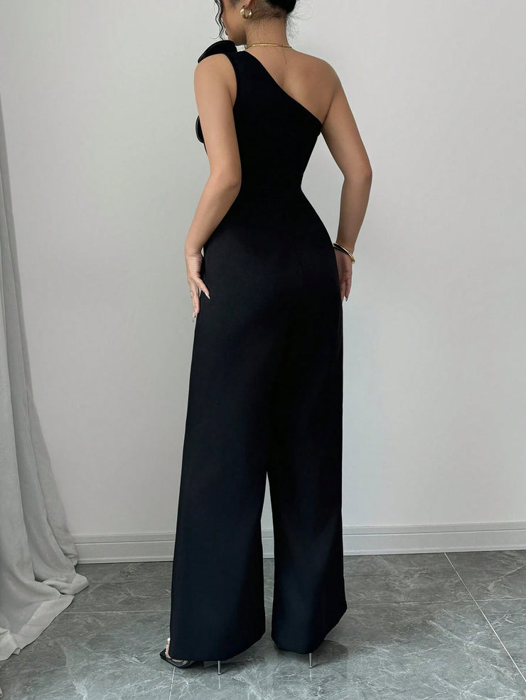 Rafferiza Women 3D Floral Strapless Jumpsuit