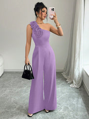 Rafferiza Women 3D Floral Strapless Jumpsuit