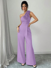Rafferiza Women 3D Floral Strapless Jumpsuit