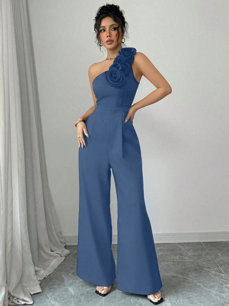 Rafferiza Women 3D Floral Strapless Jumpsuit