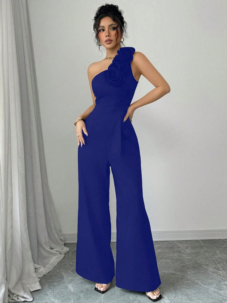 Rafferiza Women 3D Floral Strapless Jumpsuit