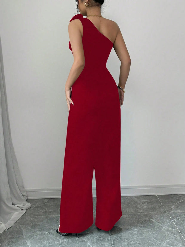 Rafferiza Women 3D Floral Strapless Jumpsuit