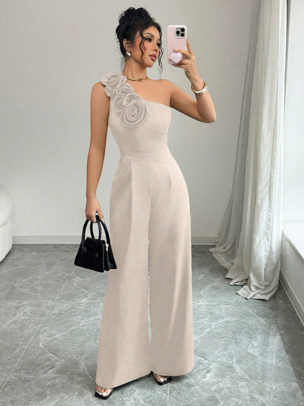 Rafferiza Women 3D Floral Strapless Jumpsuit