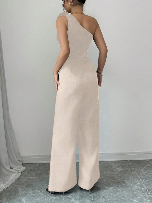 Rafferiza Women 3D Floral Strapless Jumpsuit