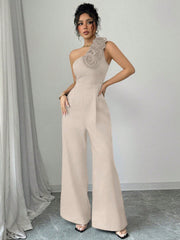 Rafferiza Women 3D Floral Strapless Jumpsuit