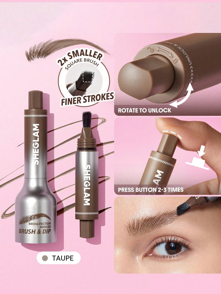 SHEGLAM Brow-Fection Angled Brush & Dip Like Strokes Liquid Eyebrow