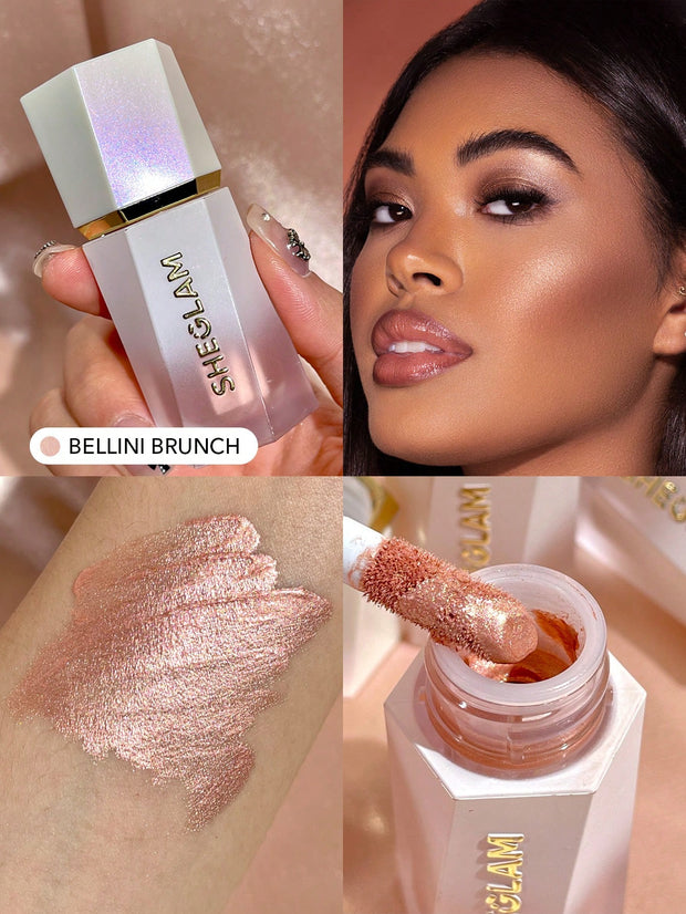 SHEGLAM Glow Bloom Liquid Highlighter-Vanilla Frost Gel Cream Highlighter Shimmer