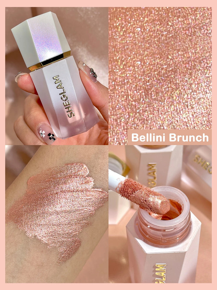 SHEGLAM Glow Bloom Liquid Highlighter-Vanilla Frost Gel Cream Highlighter Shimmer