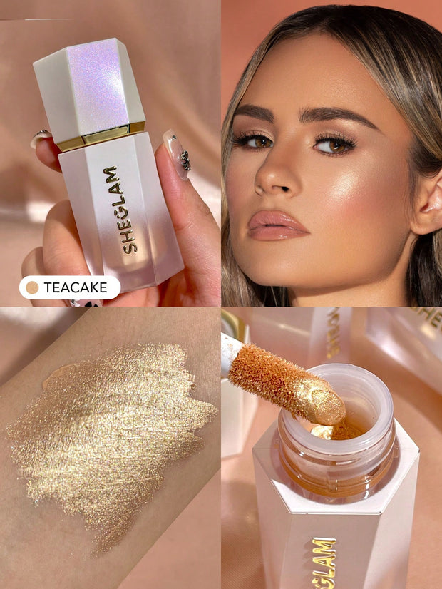 SHEGLAM Glow Bloom Liquid Highlighter-Vanilla Frost Gel Cream Highlighter Shimmer