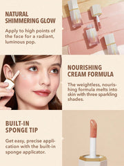 SHEGLAM Glow Bloom Liquid Highlighter-Vanilla Frost Gel Cream Highlighter Shimmer