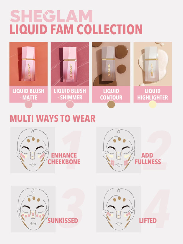 SHEGLAM Glow Bloom Liquid Highlighter-Vanilla Frost Gel Cream Highlighter Shimmer