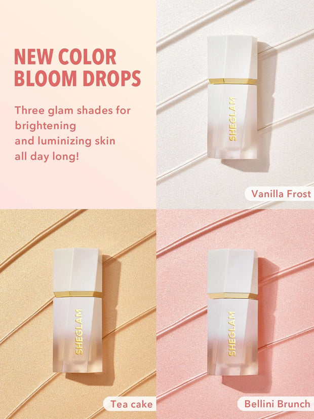 SHEGLAM Glow Bloom Liquid Highlighter-Vanilla Frost Gel Cream Highlighter Shimmer