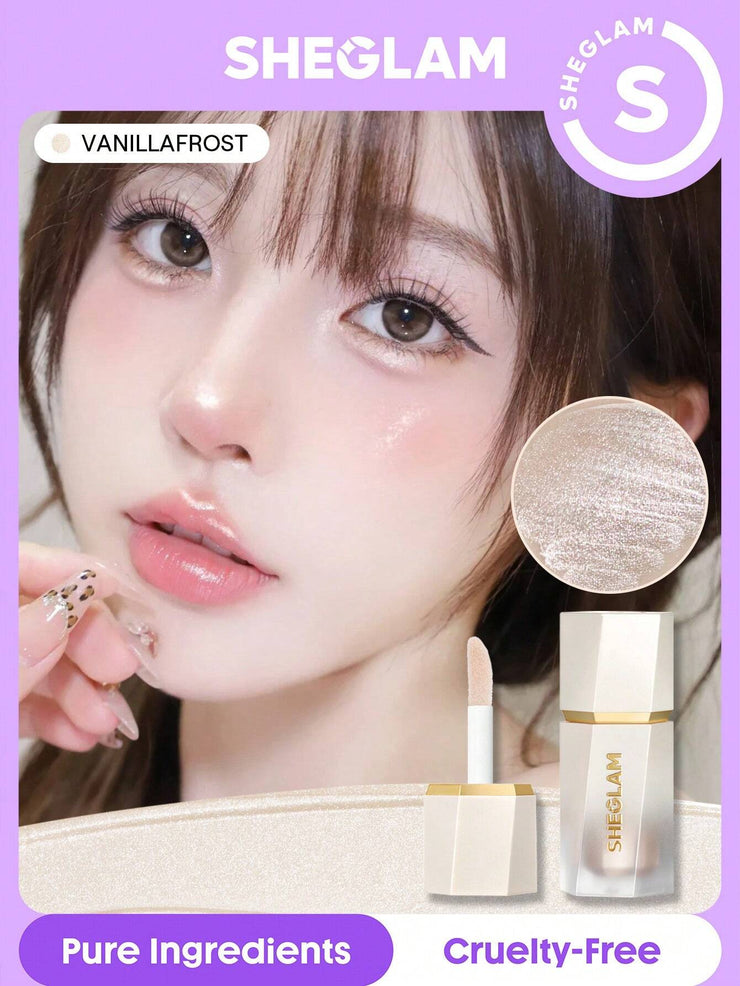 SHEGLAM Glow Bloom Liquid Highlighter-Vanilla Frost Gel Cream Highlighter Shimmer