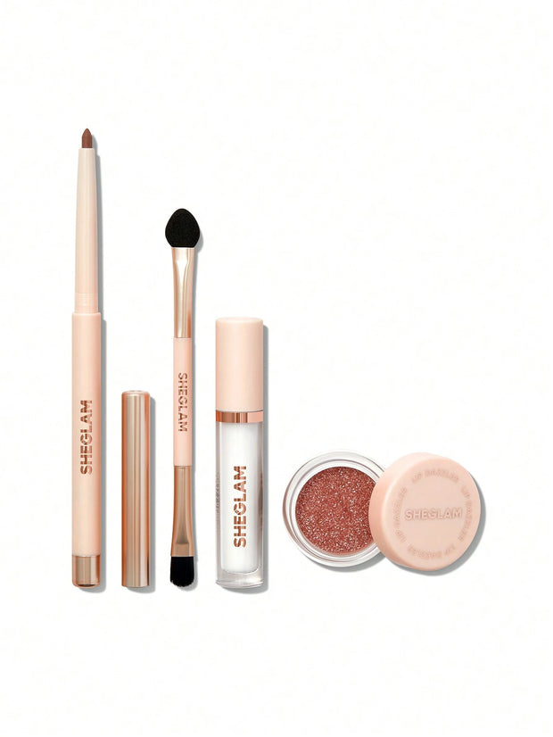 SHEGLAM Lip Dazzler Glitter Kit-Center Stage Long-Lasting Glitter Lip Gloss