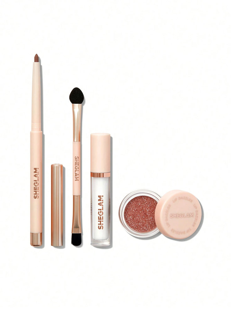 SHEGLAM Lip Dazzler Glitter Kit-Center Stage Long-Lasting Glitter Lip Gloss
