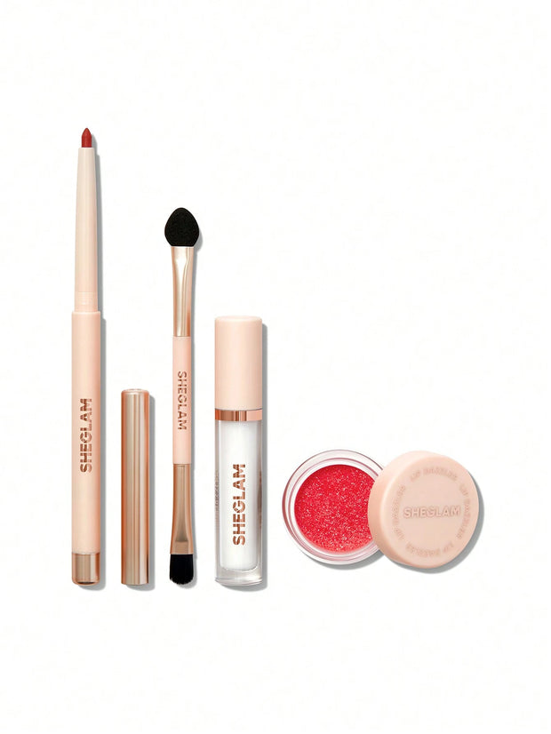SHEGLAM Lip Dazzler Glitter Kit-Center Stage Long-Lasting Glitter Lip Gloss