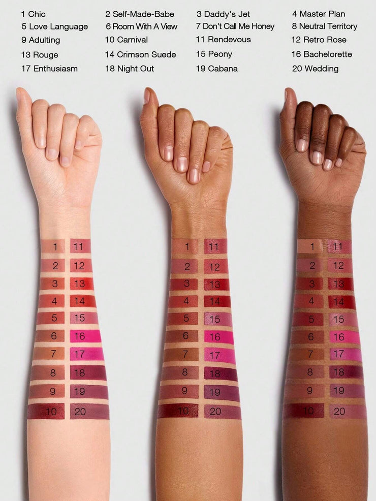 SHEGLAM Matte Allure Lipstick-Chic 20 Colors Long Lasting Lipstick