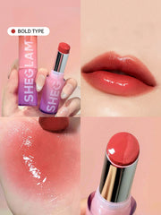 SHEGLAM Mirror Kiss High-Shine Lipstick 12 Colors High Gloss Shine Glitter Lipstick