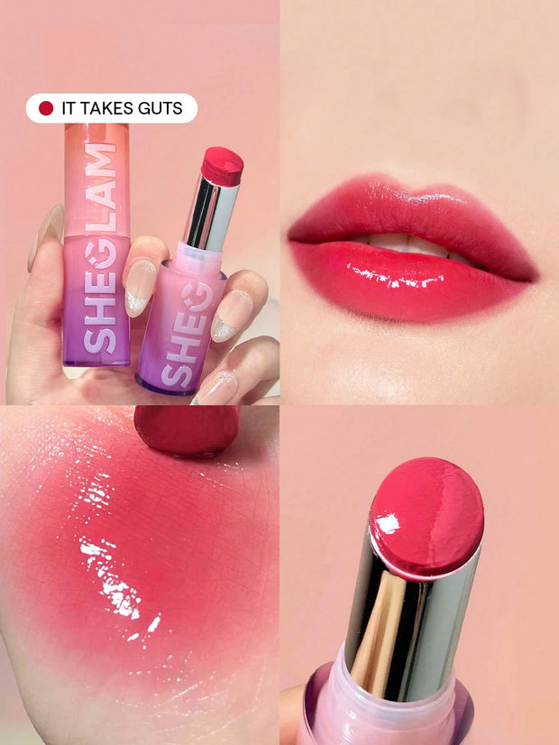 SHEGLAM Mirror Kiss High-Shine Lipstick 12 Colors High Gloss Shine Glitter Lipstick