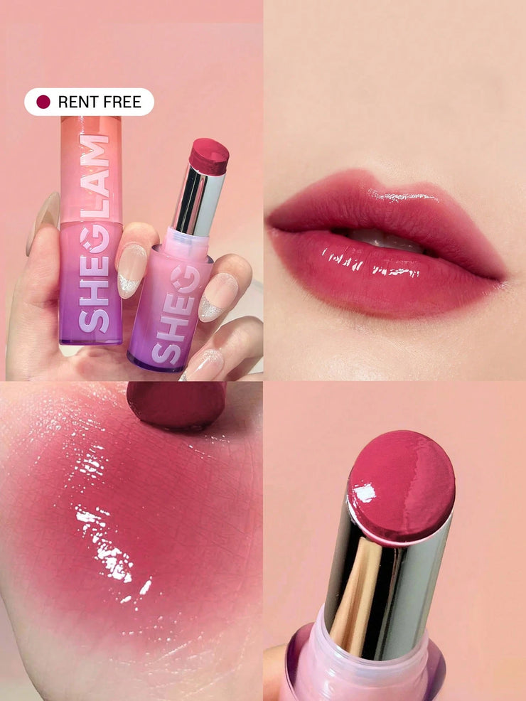 SHEGLAM Mirror Kiss High-Shine Lipstick 12 Colors High Gloss Shine Glitter Lipstick