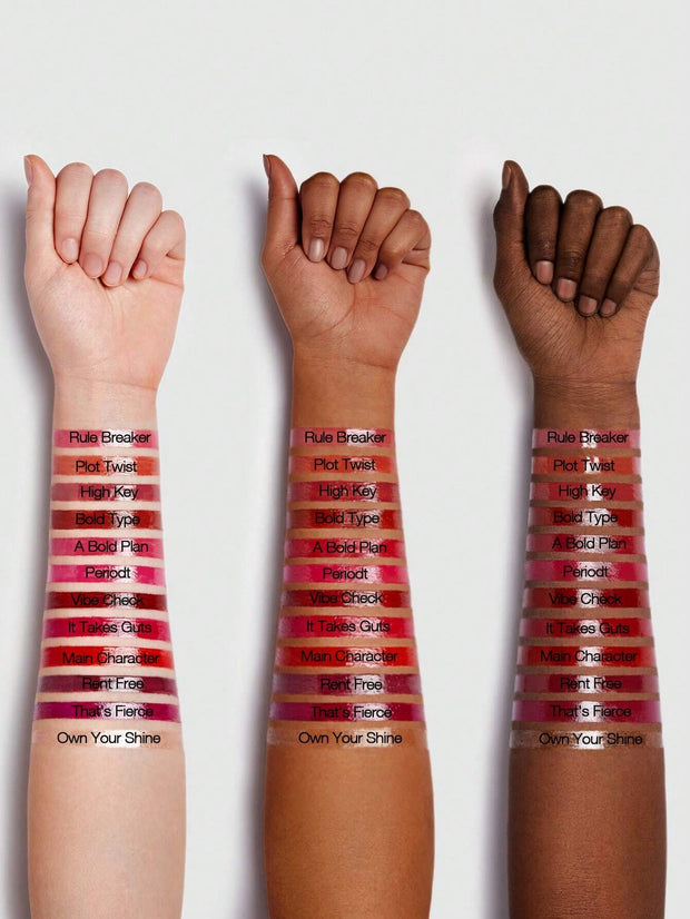 SHEGLAM Mirror Kiss High-Shine Lipstick 12 Colors High Gloss Shine Glitter Lipstick