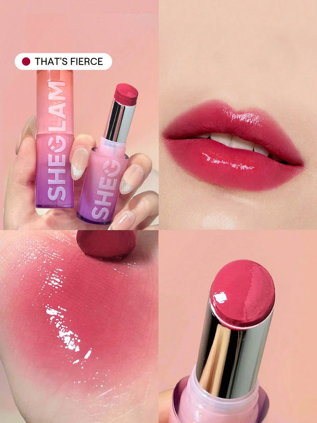 SHEGLAM Mirror Kiss High-Shine Lipstick 12 Colors High Gloss Shine Glitter Lipstick
