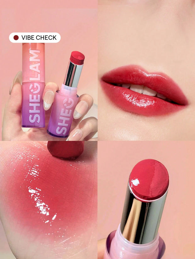 SHEGLAM Mirror Kiss High-Shine Lipstick 12 Colors High Gloss Shine Glitter Lipstick