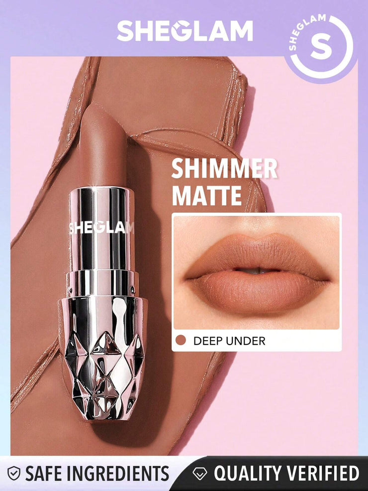 SHEGLAM Starlight Velvet Lipstick-Deep Under 10 Colors Shimmer Matte Long Lasting Lipstick