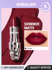 SHEGLAM Starlight Velvet Lipstick-Deep Under 10 Colors Shimmer Matte Long Lasting Lipstick