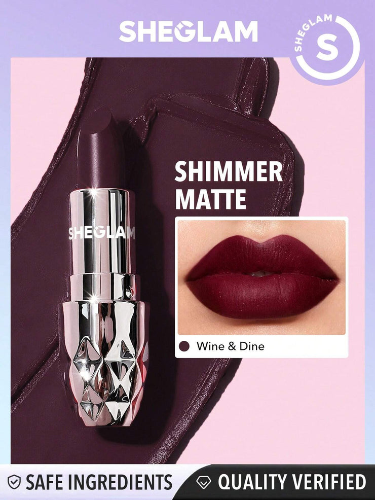 SHEGLAM Starlight Velvet Lipstick-Deep Under 10 Colors Shimmer Matte Long Lasting Lipstick