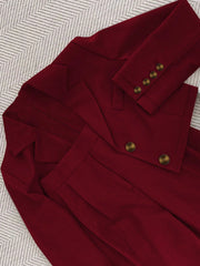Women's Lightweight Fashion Casual Commute Solid Color Cropped Long Sleeve Blazer And Pants 2 Pieces Set