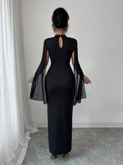 Women's Solid Color Pleated Waist Knit Dress