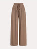 Women's Spring/Summer Casual Pleated Hollow-Out Short-Sleeve Drawstring Pants Set