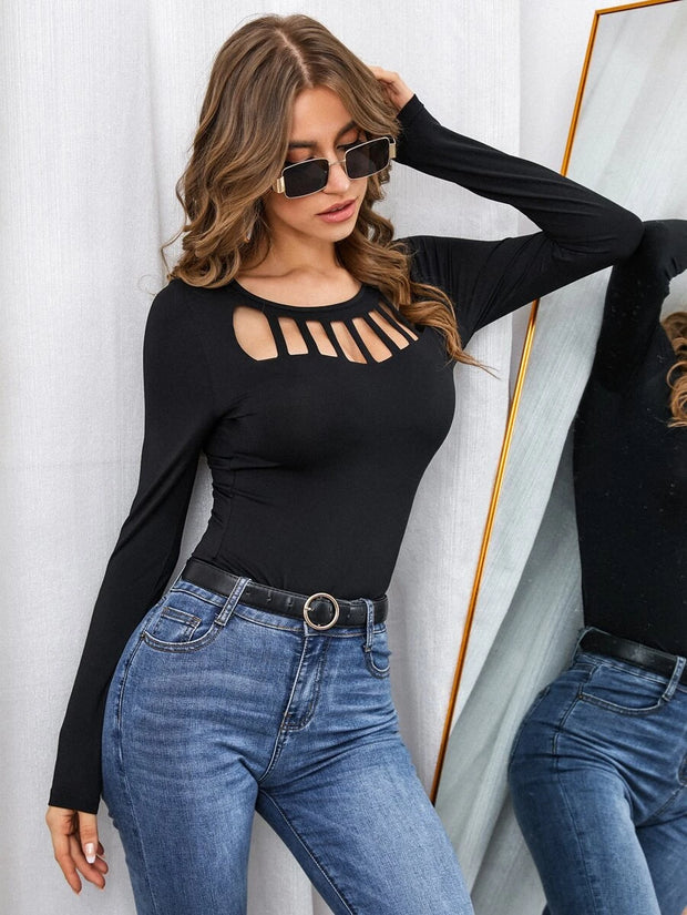 Ladder Cut Out Tee - Hues