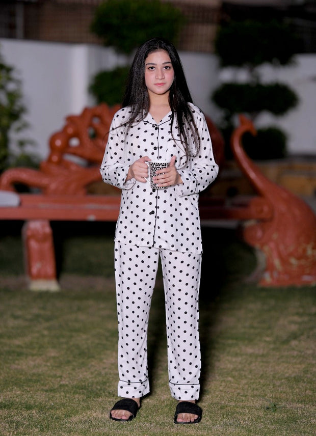 White polka PJ Set - Hues