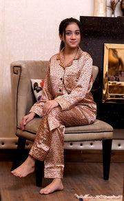 Floral silk Contrast PJ Set - Hues