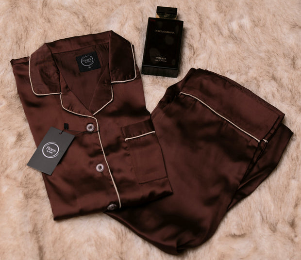Maroon silk PJ Set - Hues
