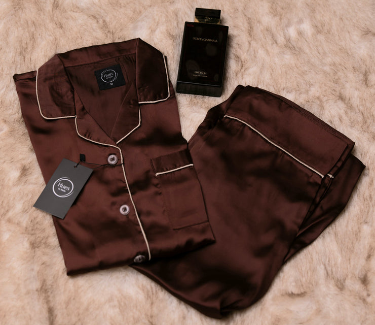 Maroon silk PJ Set - Hues