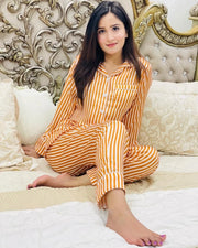 Orange lines PJ Set - Hues