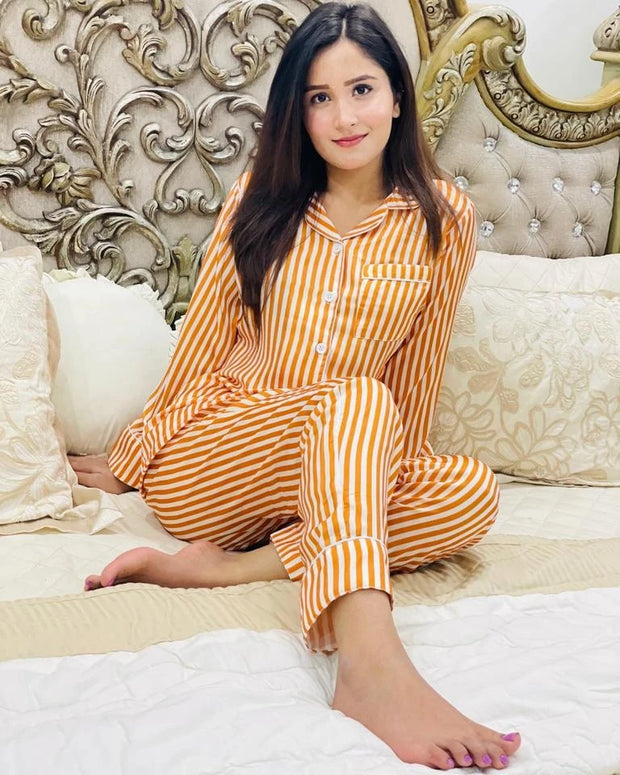 Orange lines PJ Set - Hues